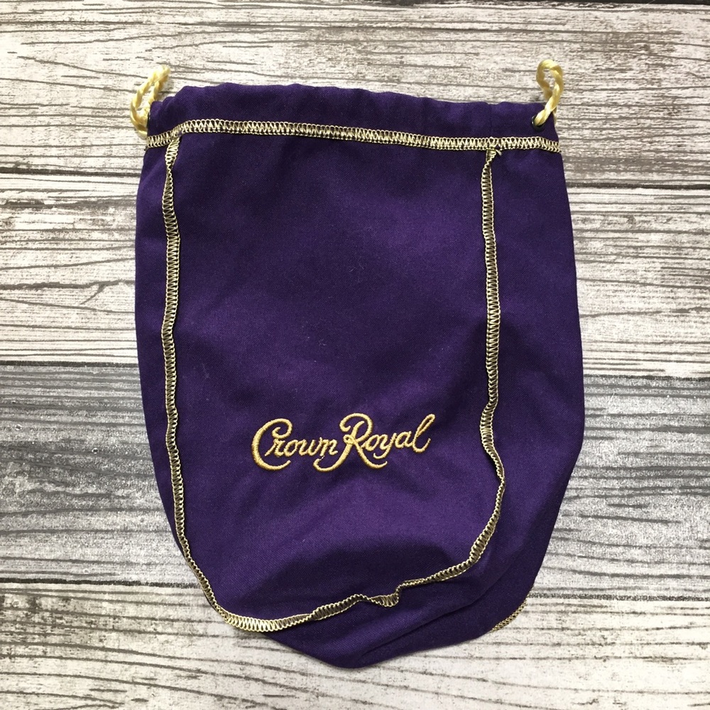 Crown Royal Bag Purple Gold Drawstring